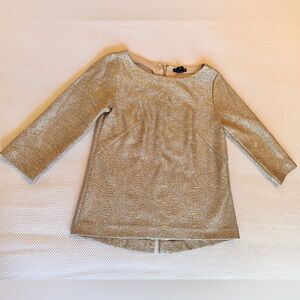 CLUB MONACO Shimmering Gold Top - Cocktail Party, Wedding, New Years Eve Blouse